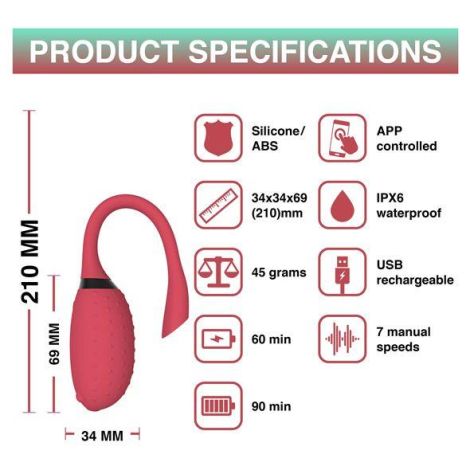 Magic Motion - Fugu Smart Wearable Vibrator Red - 7