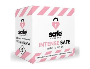 SAFE - Condoms Intense Safe Ribs & Nobs (5 pcs)