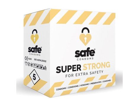 SAFE - Condoms Super Strong for Extra Safety (5 pcs)