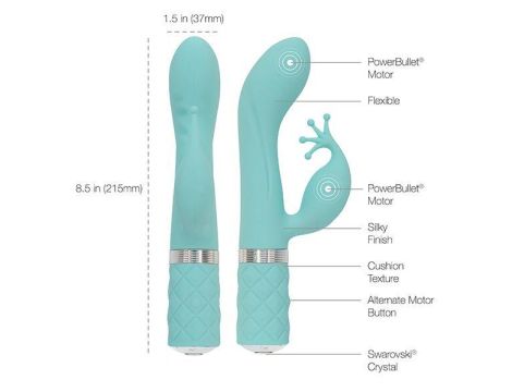 Pillow Talk - Kinky Rabbit & G-Spot Vibrator Teal - 4