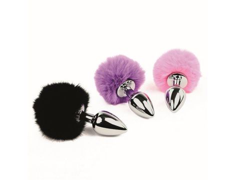 FeelzToys - Bunny Tails Butt Plug Pink - 3