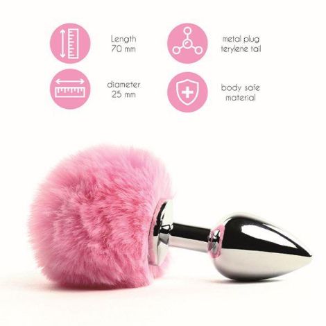 FeelzToys - Bunny Tails Butt Plug Pink - 2