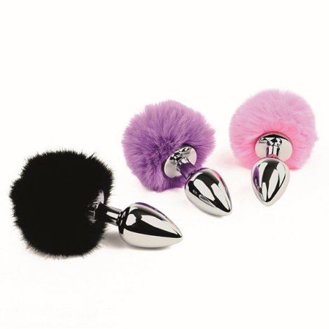 FeelzToys - Bunny Tails Butt Plug Pink - 3