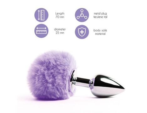 FeelzToys - Bunny Tails Butt Plug Purple - 2