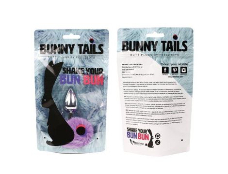 FeelzToys - Bunny Tails Butt Plug Purple - 4