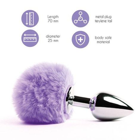 FeelzToys - Bunny Tails Butt Plug Purple - 2