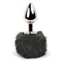 FeelzToys -Bunny Tails Butt Plug Black - 2