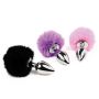 FeelzToys -Bunny Tails Butt Plug Black - 4