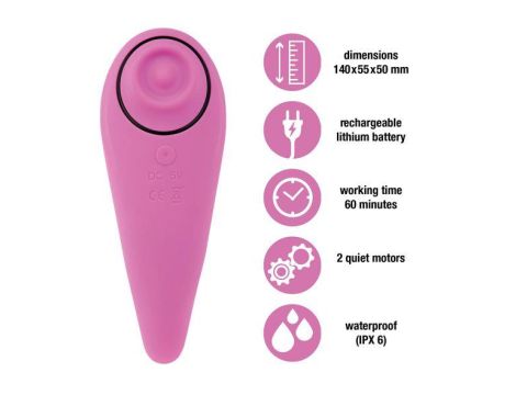 FeelzToys - FemmeGasm Tapping & Tickling Vibrator Pink - 3