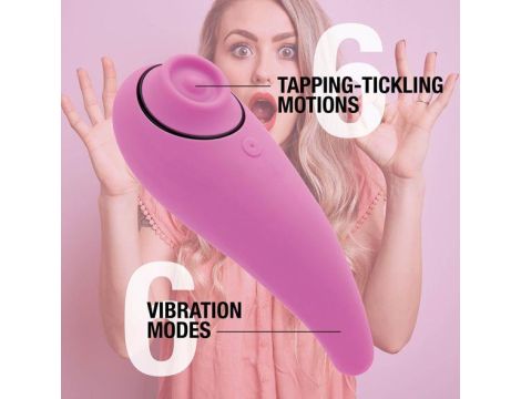 FeelzToys - FemmeGasm Tapping & Tickling Vibrator Pink - 4