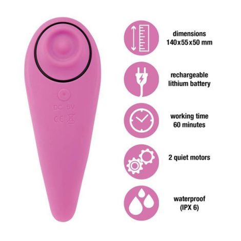 FeelzToys - FemmeGasm Tapping & Tickling Vibrator Pink - 3