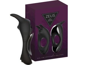 FeelzToys - Zeus Dual Vibe Cock Ring Black