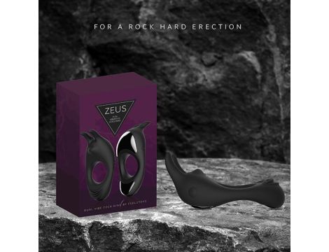 FeelzToys - Zeus Dual Vibe Cock Ring Black - 6