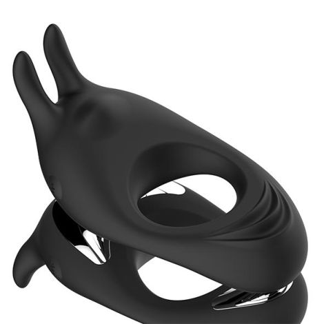 FeelzToys - Zeus Dual Vibe Cock Ring Black - 4