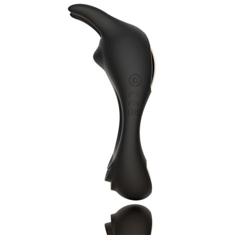 FeelzToys - Zeus Dual Vibe Cock Ring Black - 5