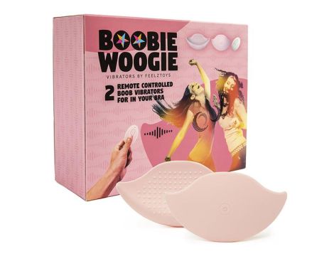 FeelzToys - Boobie Woogie Remote Controlled Boob Vibrators (2 pcs)