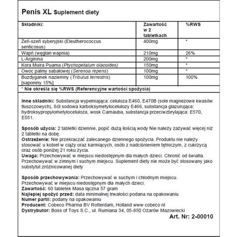 Supl.diety-Penis XL Tabs EAST EFS - 2