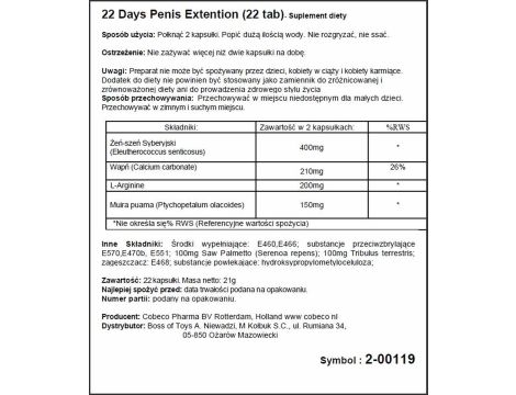 Supl.diety-22 Days Penis Extention (22 tab) - 2