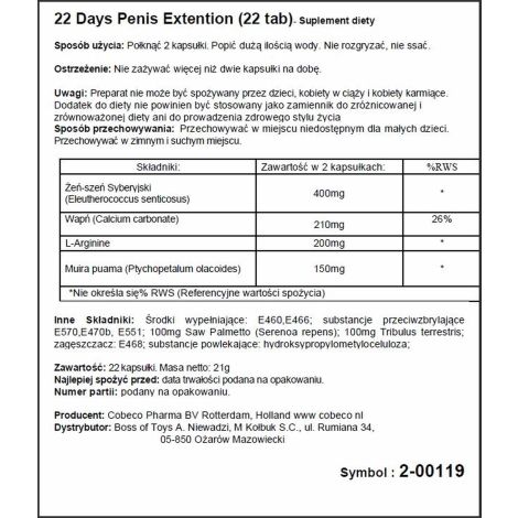 Supl.diety-22 Days Penis Extention (22 tab) - 2