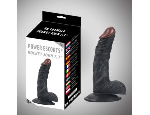 Rocket john 7,3 inch black realistic dildo  7,3 inch /  18,5 cm - image 2