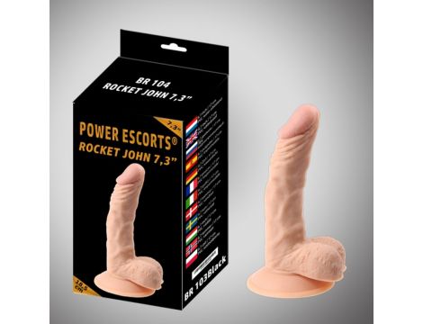 Rocket john 7,3 inch flesh realistic dildo  7,3 inch /  18,5 cm - 3