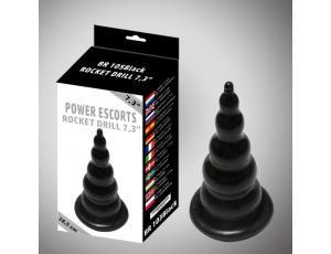 Rocket drill 7,3 inch black large anal plug 7,3 inch / 18,5 cm - image 2