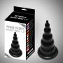 Rocket drill 7,3 inch black large anal plug 7,3 inch / 18,5 cm - 3