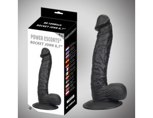 Rocket john 8,7 inch black  realistic  dildo  8,7  inch /  22 cm - image 2