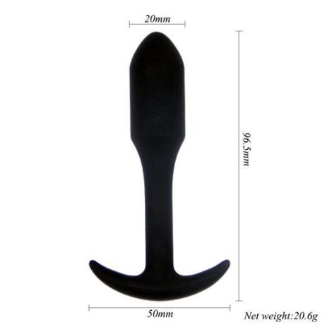 Rocket drill 3,8 inch black  anal plug 3,8  inch / 9,6 cm - 4