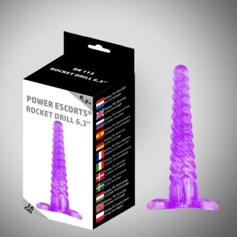 Rocket drill 6,3 inch purple big anal plug 6,3 inch / 16 cm - 2