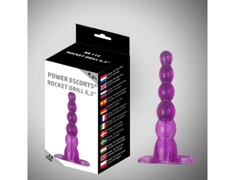 Rocket drill 6,3 inch purple big anal plug 6,3 inch / 16 cm