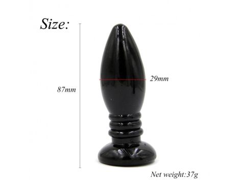 Rocket drill 3,4 inch black  anal plug 3,4 inch / 8,7 cm - 2