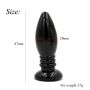 Rocket drill 3,4 inch black  anal plug 3,4 inch / 8,7 cm - 3