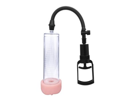 Power Escorts –Power Pump Juicy – Penis Pump – With Improved Exchangeable Pussy – Black/Transparant