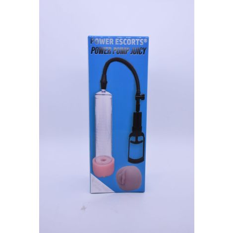 Power Escorts –Power Pump Juicy – Penis Pump – With Improved Exchangeable Pussy – Black/Transparant - 5