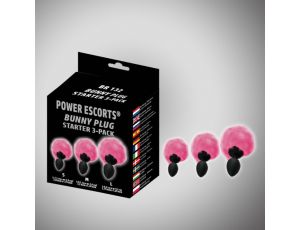 Bunny plug 3 - pack  black with pink tail starter 3 - pack - image 2