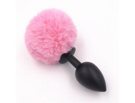 Bunny plug 3 - pack  black with pink tail starter 3 - pack