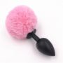 Bunny plug 3 - pack  black with pink tail starter 3 - pack - 2