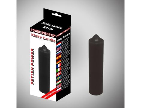 Kinky candle  black low temperature  candle 20 cm