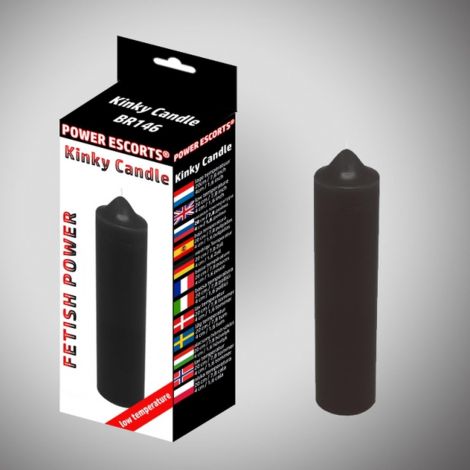 Kinky candle  black low temperature  candle 20 cm