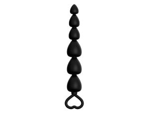 Plug-Power Escorts - Anal Beads Runner - Silicone-Black - image 2