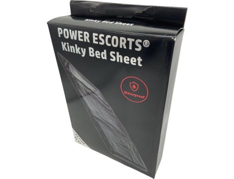 Power Escorts - BR190 - Kinky Bed Sheet Black - 160 x 227 CM