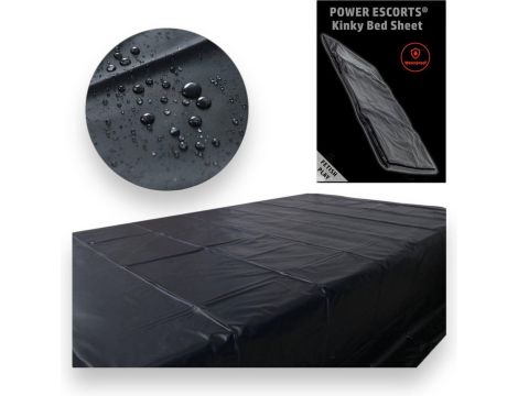 Power Escorts - BR190 - Kinky Bed Sheet Black - 160 x 227 CM - 2