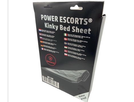 Power Escorts - BR190 - Kinky Bed Sheet Black - 160 x 227 CM - 4