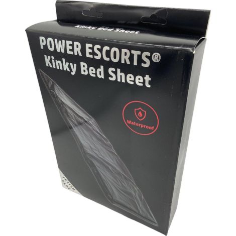 Power Escorts - BR190 - Kinky Bed Sheet Black - 160 x 227 CM - 4