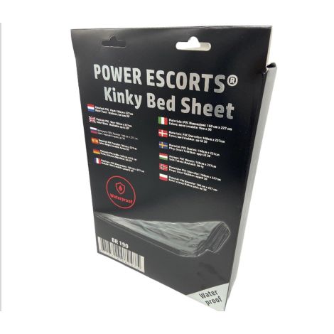 Power Escorts - BR190 - Kinky Bed Sheet Black - 160 x 227 CM - 3