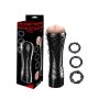 Quickes Pro - Vibrating masturbator + 3 pack cockring - 2