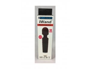 Iwand black rechargeable silicone bodywand massager - image 2