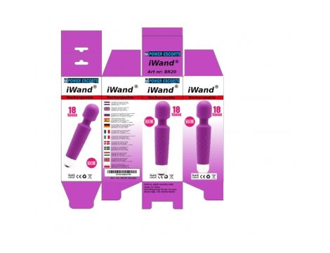 Iwand purple rechargeable silicone bodywand massager - 3