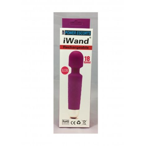 Iwand purple rechargeable silicone bodywand massager - 2